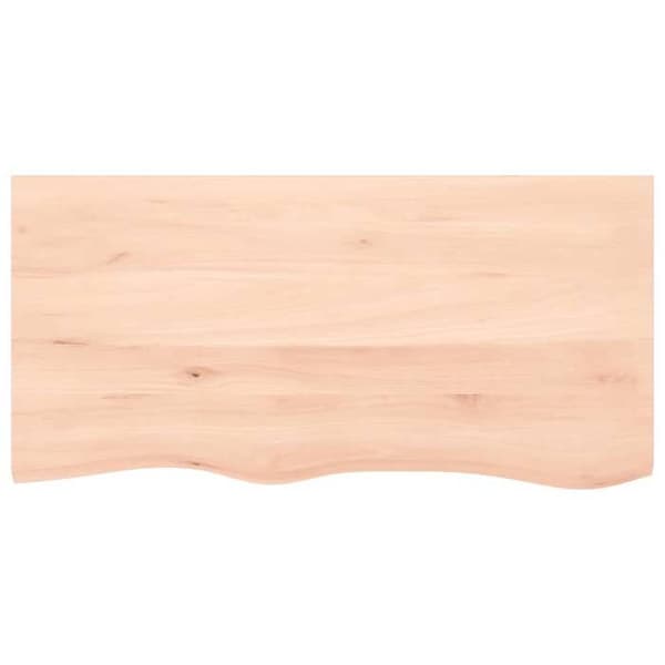 Maison Exclusive - Væghylde 100x50x(2-6) cm ubehandlet massiv egetræ