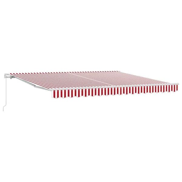 Maison Exclusive - Fällbart tak Röd och Vit 400 × 350 cm