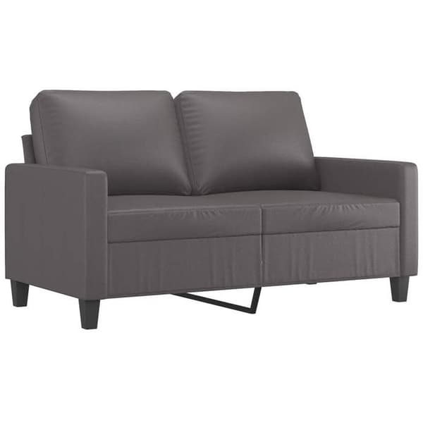 Maison Exclusive - Sæt af 2 sofaer med puder i grå kunstlæder