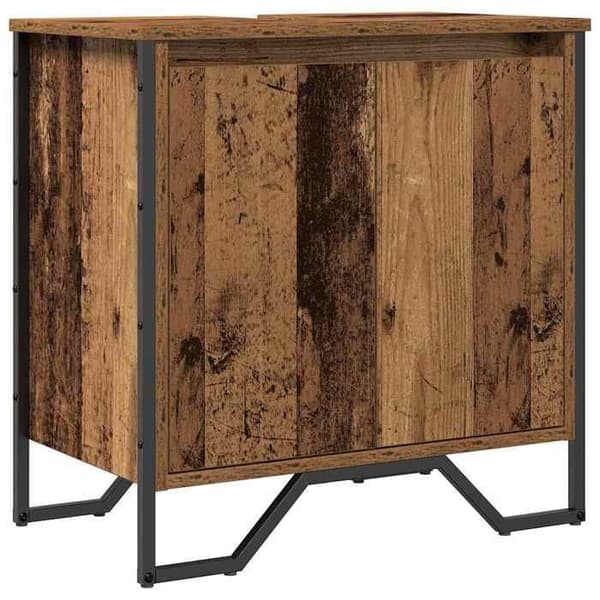 Vaskeskab - EKSKLUSIV HUS - 60x35x60 cm - Ingeniørtræ - Sort - Rummelig opbevaring Svart