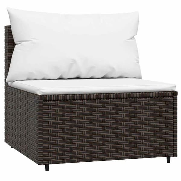 Maison Exclusive - Centrala trädgårdskuddar 2 st bruna flätade resin