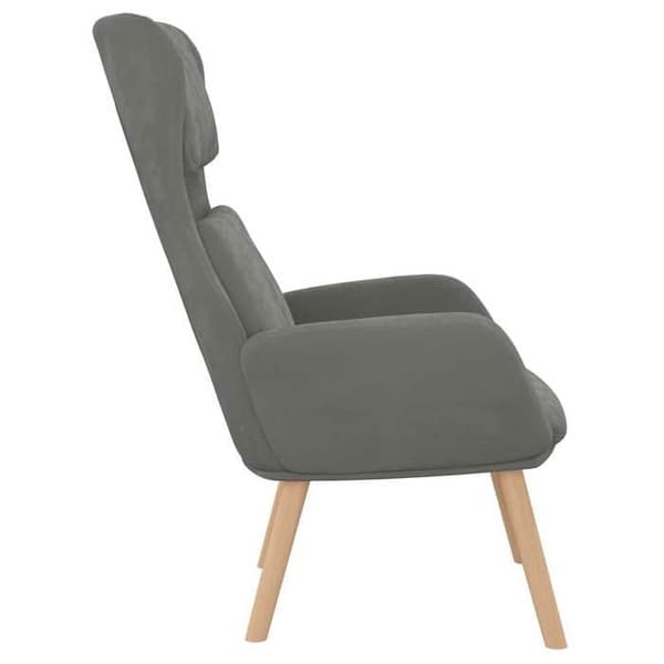 Maison Exclusive - Mörkgrå Velour Relaxstol Mörkgrå