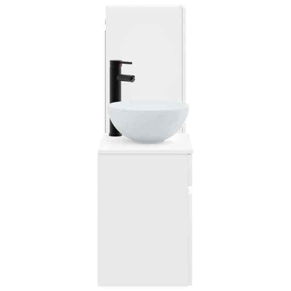 Maison Exclusive - Badmöbelset 2 delar Blank vit