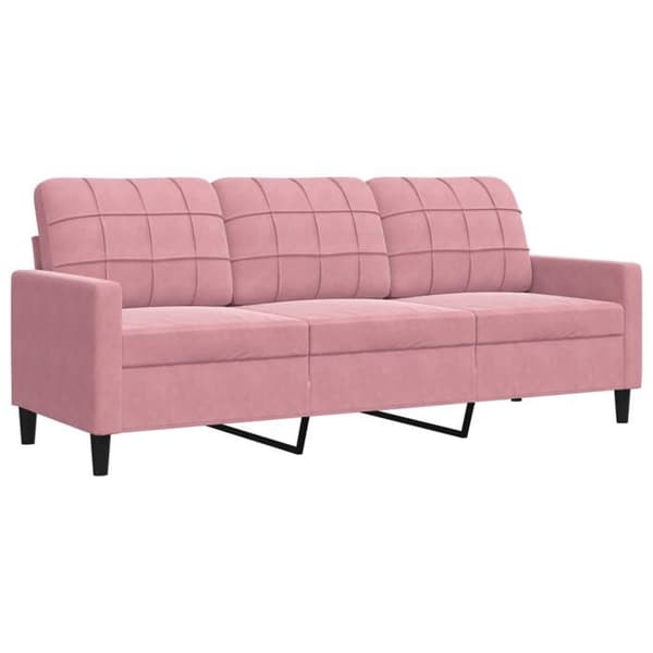 Maison Exclusive - Soffa 3-sits Rosa 180 cm Sammet