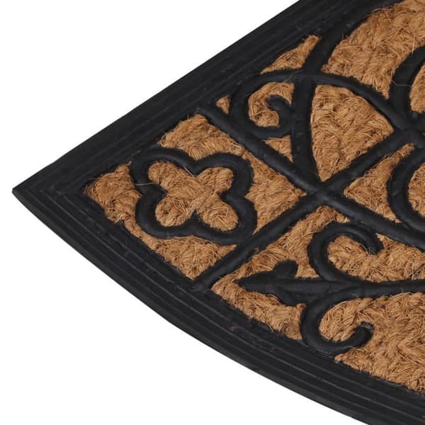 Maison Exclusive - Halvmåne dørmåtte 45x75 cm gummi og kokosfiber