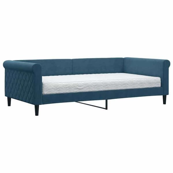 Maison Exclusive - Dagbädd med blå madrass 100x200 cm sammet Blå