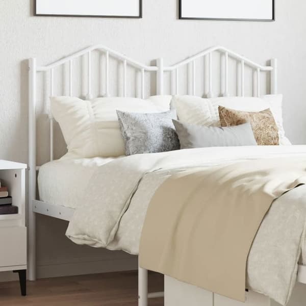Maison Exclusive - Erstatnings hovedgærde metal hvid 120 cm