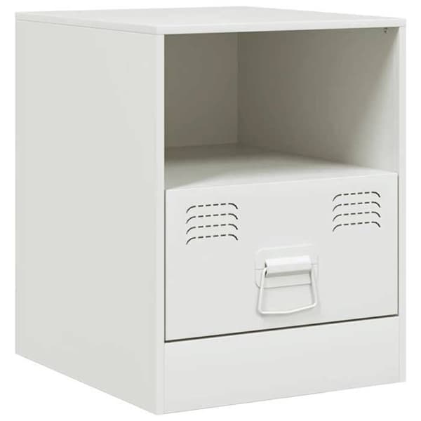 Maison Exclusive - Sängbord 2 st vit 34,5x39x44 cm stål