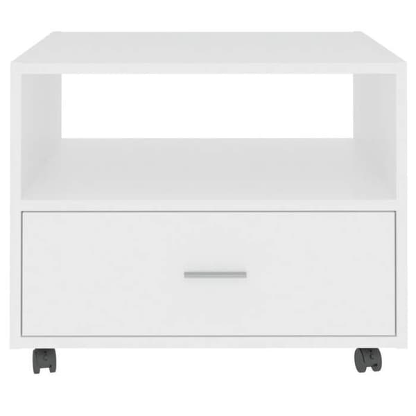 Maison Exclusive - Låg bord vit 55x55x40 cm ingenjörsträ Vit