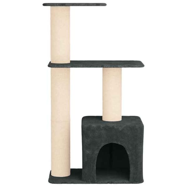 Maison Exclusive - Kattträd med sisal klöspinnar Mörkgrå 133 cm