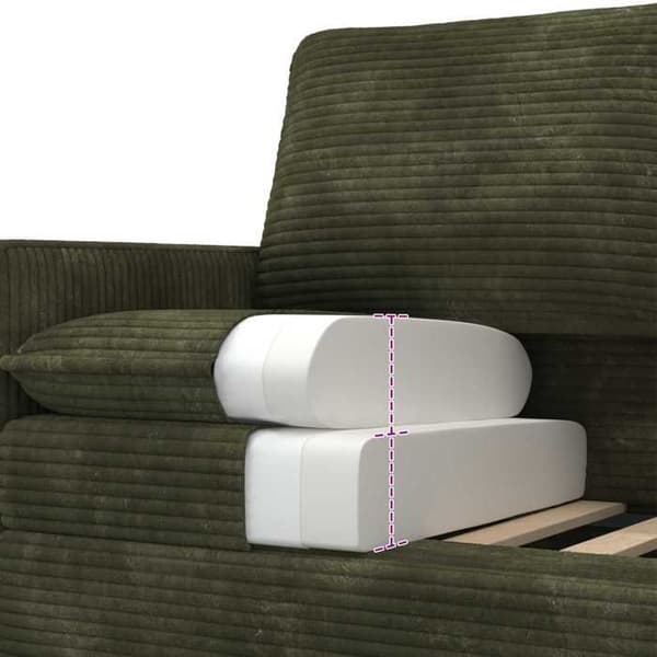 Maison Exclusive - Set med 2 soffor Grön Polyester