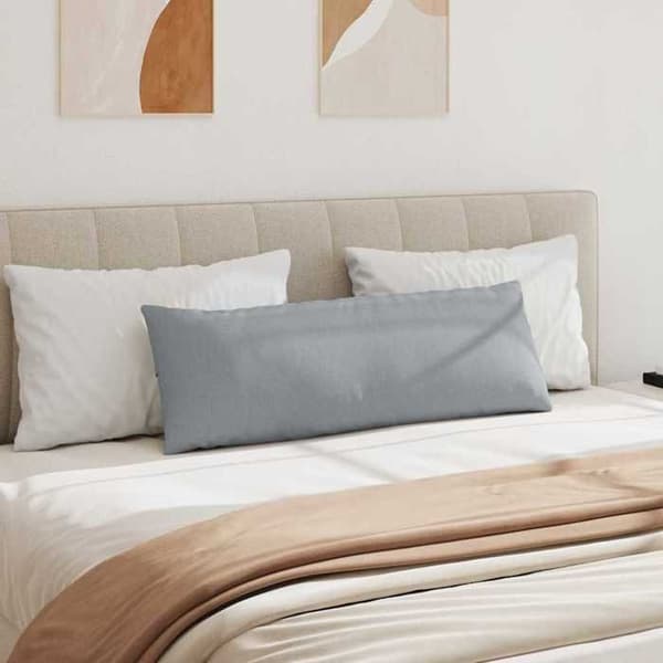 Soffkuddar - EXKLUSIVT HEM - 120 x 40 cm (set om 2) - Ljusgrå - Dragkedjefodral - Polyesterfyllning Ljusgrått