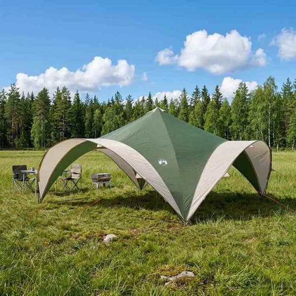 Maison Exclusive - Festtält Grön 400 x 400 x 320 cm Polyester och Stål