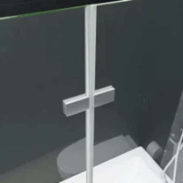Maison Exclusive - Fällbar duschkabin 2 paneler ESG 120x140 cm