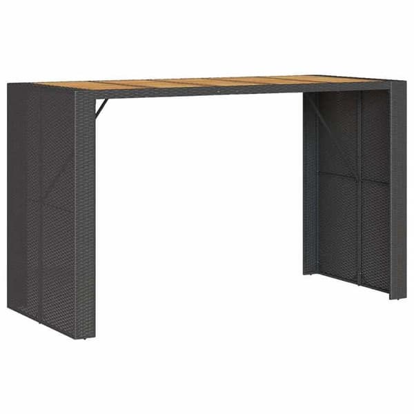 Maison Exclusive - Havebar sæt 7 dele med sorte polyrattan puder Svart