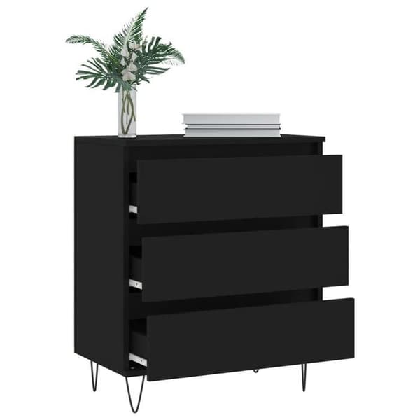Maison Exclusive - Buffet Sort 60x35x70 cm Ingeniørtræ