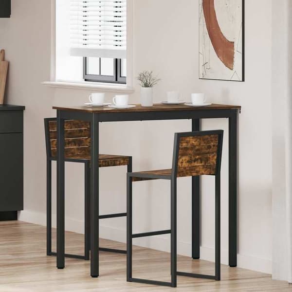 Maison Exclusive - Stående barbord i ingeniørtræ, rektangulær