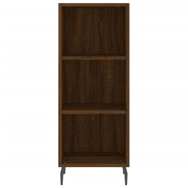 Maison Exclusive - Buffet i brunt egetræ 34,5x32,5x90 cm ingeniørtræ