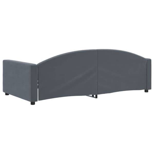 Maison Exclusive - Sängsoffa utan madrass mörkgrå 100x200 cm sammet mörkgrå