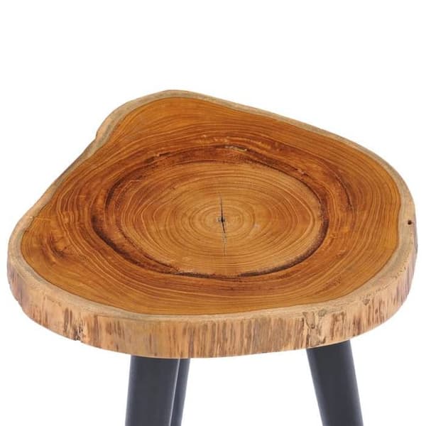 Maison Exclusive - Sofabord 40x45 cm Solid Teak naturligt och svart