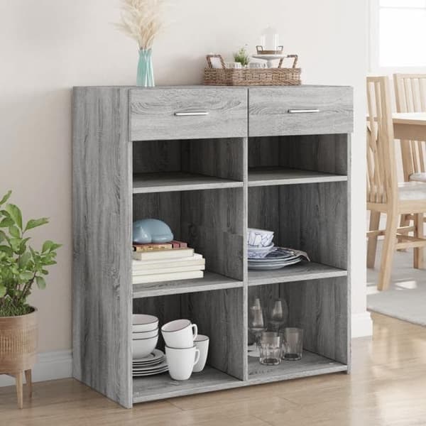 Maison Exclusive - Buffet Sonoma grå 80x42,5x93 cm ingenjörsträ