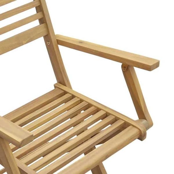 Maison Exclusive - Fällbara stolar set om 6 54,5x61,5x86,5cm massiv akaciaträ
