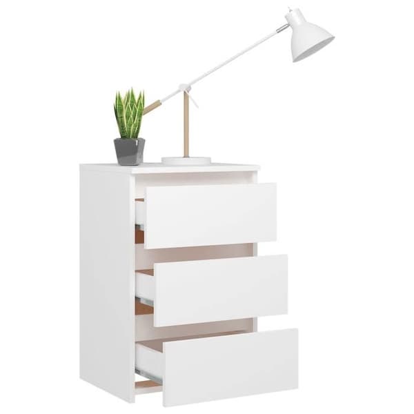 Maison Exclusive - Sängbord vit 40x35x62,5 cm ingenjörsträ Vit