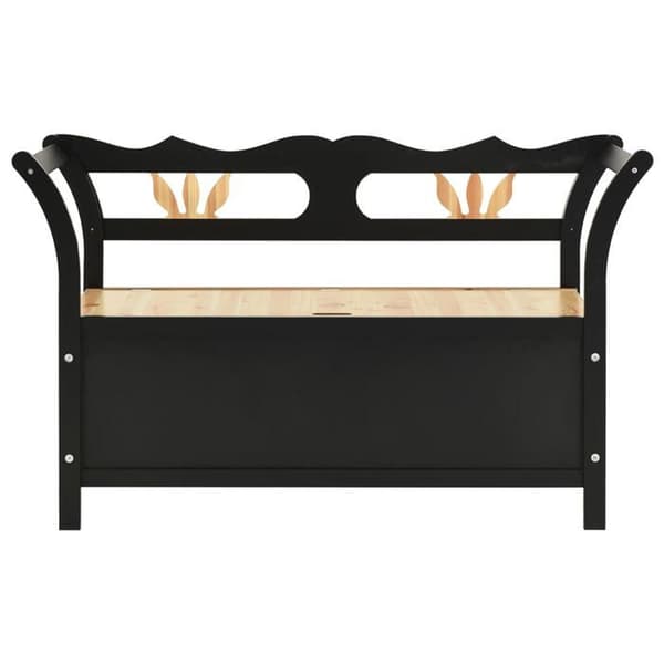 Maison Exclusive - Bænk Sort 107x45x75,5 cm Solid fyrretræ Svart