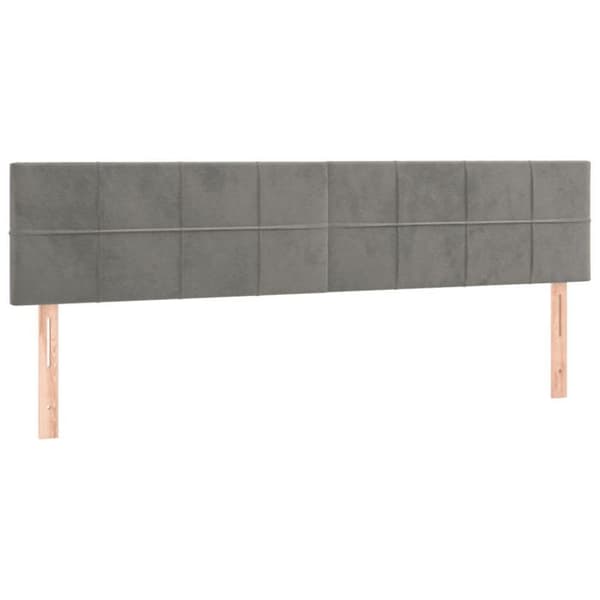 Maison Exclusive - Seng solid bund med socker og madras Grå 160x200cm Velour