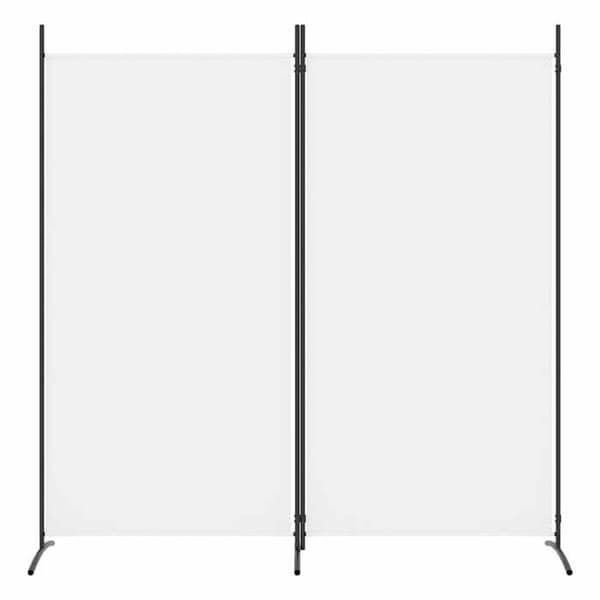 Maison Exclusive - Skillevæg 2 paneler Hvid 175x180 cm Stof