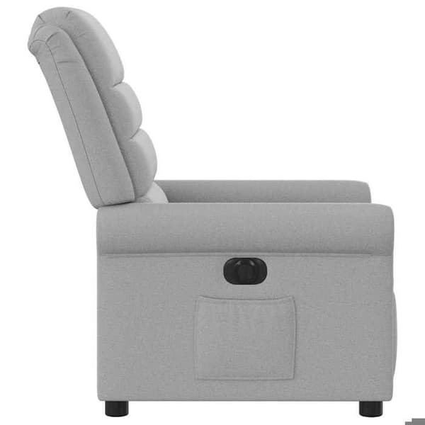 Maison Exclusive - Elektrisk recliner i lysegrå stof