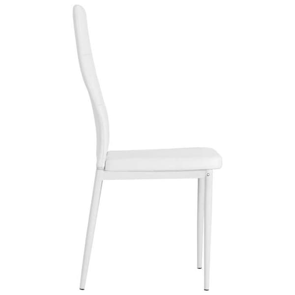 Maison Exclusive - Matstolar set om 6 vita i konstläder Vit