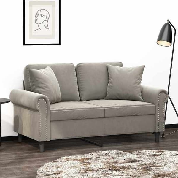 Maison Exclusive - Dekorative puder sæt af 2 Lys grå 40x40 cm Velour