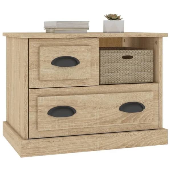 Maison Exclusive - Natbord egetræ sonoma 60x39x45 cm Sonoma ek