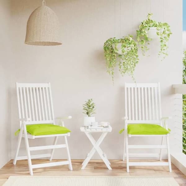 Maison Exclusive - Stolepuder sæt af 2 grønne skinnende 40x40x7 cm