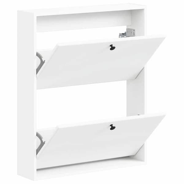 Maison Exclusive - Väggmonterat skåp för skor BREDA 71 x 17 x 86 cm Vit