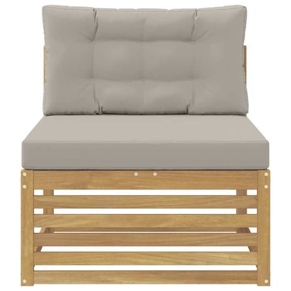 Maison Exclusive - Sofa til udendørs brug i massiv hvid akacietræ Vit