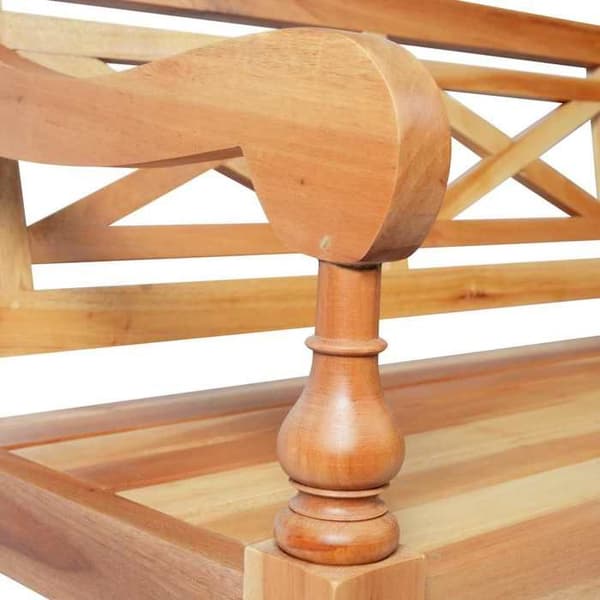 Maison Exclusive - Batavia-penkki 123 cm vaaleaa mahonkipuuta