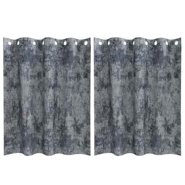 Maison Exclusive - Gardiner i sammet 2 st Grå Silver 140 x 140 cm Sammet Silvergrå