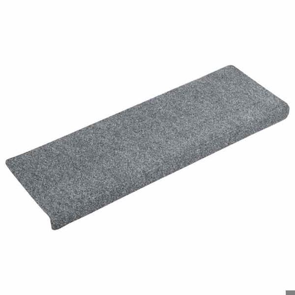 Maison Exclusive - Selvklæbende trappetæpper 15 stk. 65 x 21 x 4 cm Lys grå Rektangulær kant