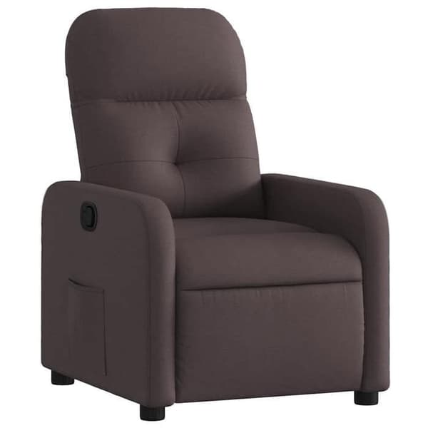 Maison Exclusive - Fällbar fåtölj Mörkbrun Tyg