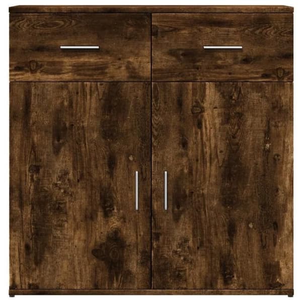 Maison Exclusive - Buffé ek rökig 79x38x80 cm ingenjörsträ