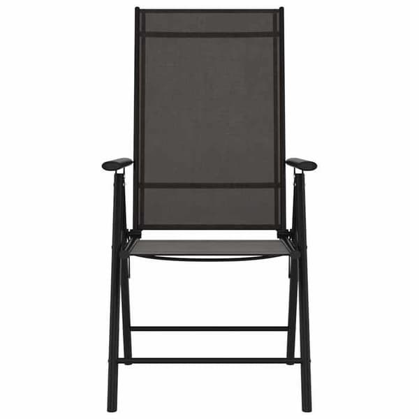 Maison Exclusive - Fällbara trädgårdsstolar set om 6 Textilène Svart