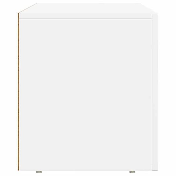 Maison Exclusive - TV-möbel ELST 80 x 35 x 40 cm Vit Ingenjörsträ Vit