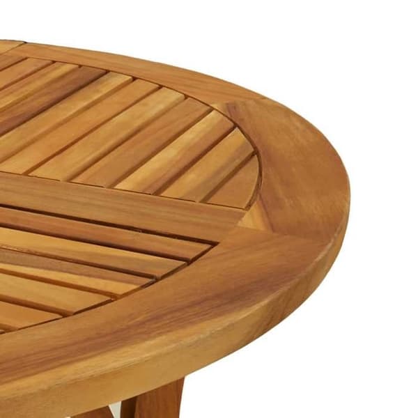 Maison Exclusive - Trädgårdsbord Ø 85 cm Solid akaciaträ
