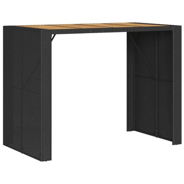 Maison Exclusive - Havebar sæt 7 dele med sorte polyrattan puder Svart