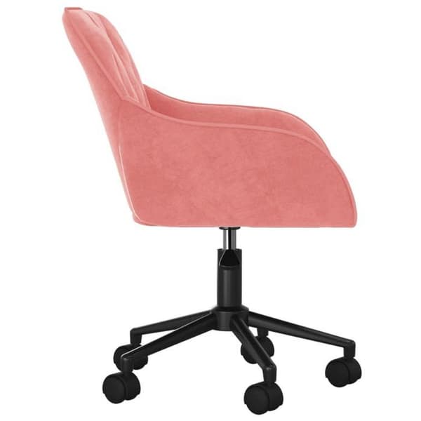 Maison Exclusive - Snurrstolar för matbord, set om 2, Rosa Sammet