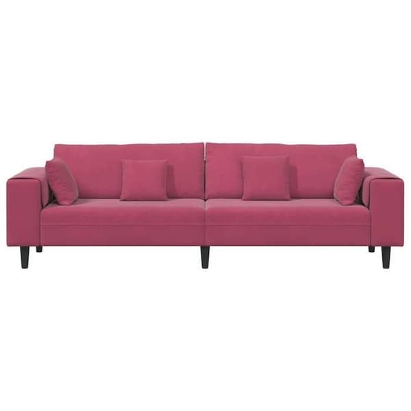 Maison Exclusive - Soffa Bordeaux 250 x 77 x 76 cm Sammet Bordeaux