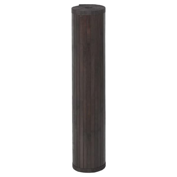 Maison Exclusive - Mörkbrun rektangulär matta 100x200 cm bambu