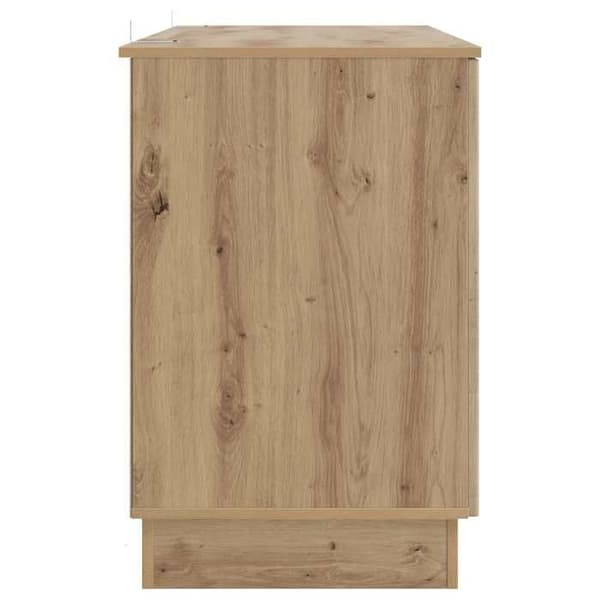 Maison Exclusive - Håndlavet egetræskontor 142,5 x 50 x 75 cm Ingeniørtræ Ek (träeffekt)